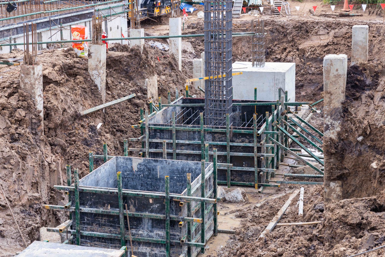 Construction materials and active job site